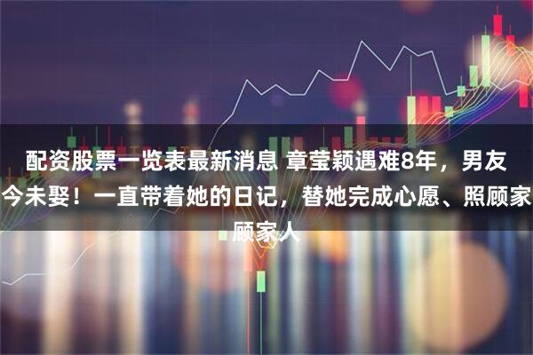 配资股票一览表最新消息 章莹颖遇难8年，男友至今未娶！一直带着她的日记，替她完成心愿、照顾家人